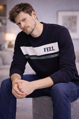 The Feel Marcel Erkek Regular Fit Bisiklet Yaka İnce Sweatshirt Siyah