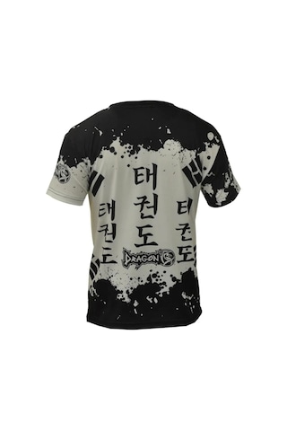 Dragondo Tx8516 Kore Bayraklı Taekwondo Tişörtü Çok Renkli