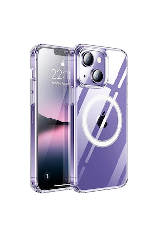 Apple Uyumlu iPhone 14 Plus Kilif 6.7 Seffaf Magsafe Kamera Korumali 556386498