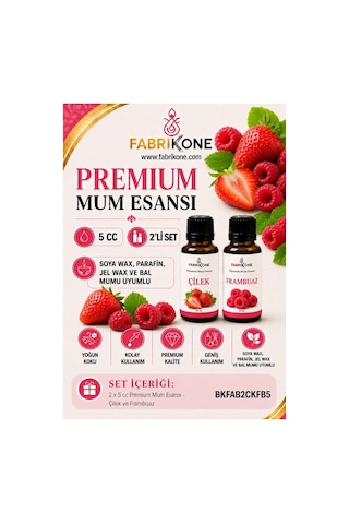 Premium Mum Esansı 5 Cc 2'li Set - Çilek, Frambuaz - Soya Wax, Parafin, Jel Wax Ve Bal Mumu Uyumlu Bkfab2ckfb5 Karışık Premium Mum Esansı 5 Cc 2'li Set - Çilek, Frambuaz - Soya Wax, Parafin, Jel Wax Ve Bal Mumu Uyumlu Bkfab2ckfb5 Karışık