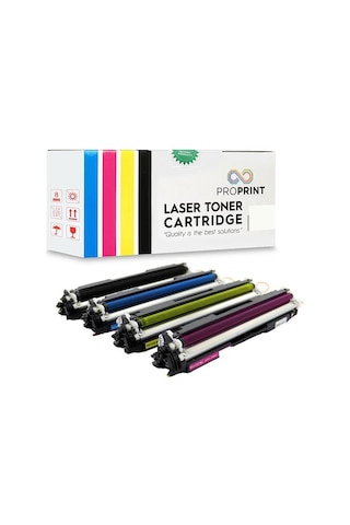 Proprint Hp Cp1025 4 Renk Uyumlu Toner Seti Cmyk 126A