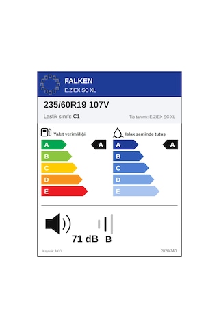 Falken 235/60 R19 107V XL E.Ziex Sc Yaz Lastiği 2026