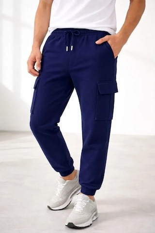 Efnaz Style Erkek Jogger Eşofman Altı Regular Fit , Kargo Cepli, Lastikli Paça, Günlük Spor Pantolon - Lacivert