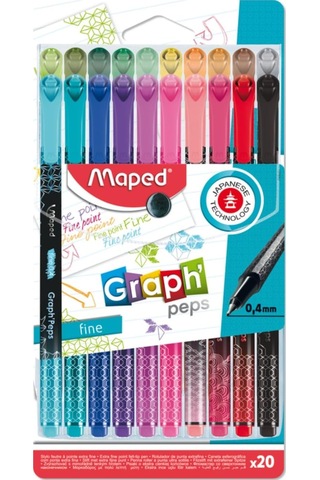 Maped Offis Ve Kırtasiye 749051 Desenli Fineliner Keçeli Kalem Çok Renkli