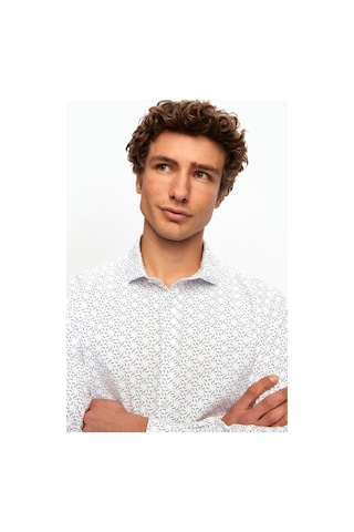 D'S Damat Twn Slim Fit Beyaz Baskılı Easy Iron Gömlek 2ef02hd402880 Beyaz