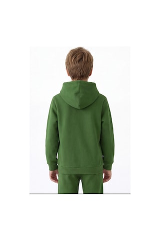 Esila Kids Çocuk Eşofman Takımı Kapüşonlu 3 İp 5-10 Yaş Yeşil