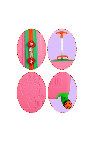 Tucklebery Renkli Ve Desenli Çocuk Valizi, Tucklebery Kids Hafif Ve Eğlenceli Valiz Pembe Pembe