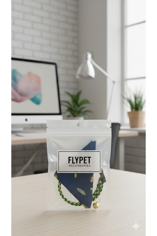 Flypet Tırtıl Desen Fular Kedi Tasma & Yavru Köpek Tasma 13cm-24cm