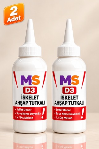 2 Adet Hazır D3 Ahşap Tutkalı 150 Gr Güçlü Dayanıklı Şeffaf Mobilya Mdf Kumaş Kağıt Yapıştırıcısı