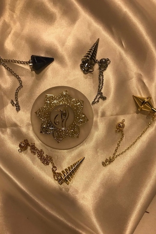 Pandül Sarkaç Doğal Taş Pandül Ve Arındırma Temizleme Doğal Selenit Taşı Pirinç Pandül Melek Taşı Ki