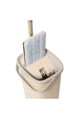 Spin Mop Tablet Mop Krem 5 L + Yedek Mop Bez 4 Adet