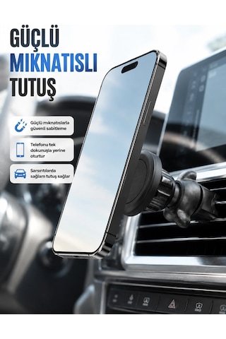 Araç İçi Manyetik Telefon Tutucu Havalandırma Klipsli Telefon Standı Belirtilmemiş 59886755
