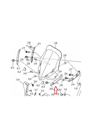 Yamaha Xmax 250 2018-2022 Ön Cam Plastik Kapak Takımı B74-f84