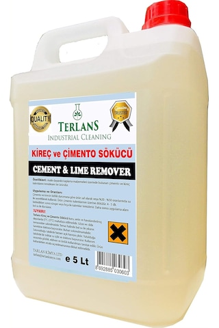 Terlans İnşaat Sonrası Harç Çimento Temizleyici Ve Kireç Sökücü 5 Kg Cement Lime Remover