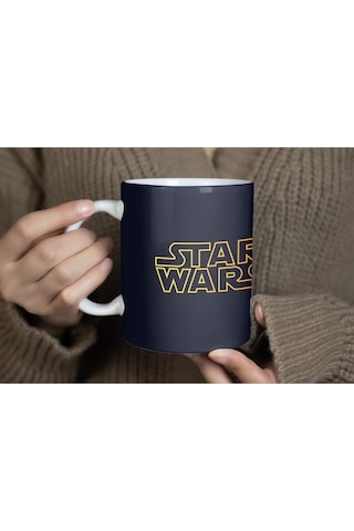 Star Wars Darth Vader Temalı Kupa Bardak - Karanlık Güç Film Koleksiyon Beyaz