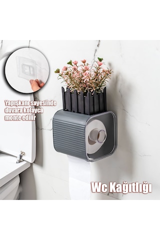 Porsima 2042 Yapışkanlı Banyo Tuvalet Kağıtlığı Peçetelik