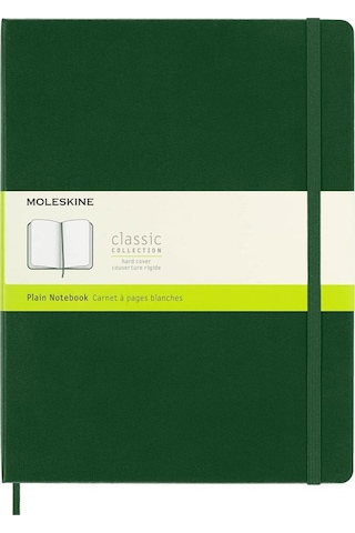 Moleskine Classic Sert Kapak Çizgisiz Defter 19x25 Myrtle Green Yeşil