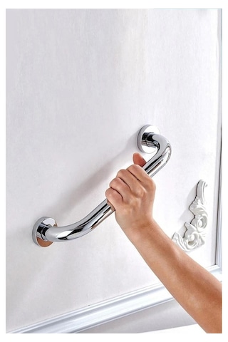 Engelliler Ve Yaşlılar İçin Paslanmaz Tutunma Barı 30 Cm 32mm Çap Gümüş