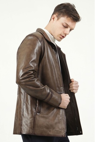 Dericlub E-992 Gerçek Deri Erkek Kaban-Vizon