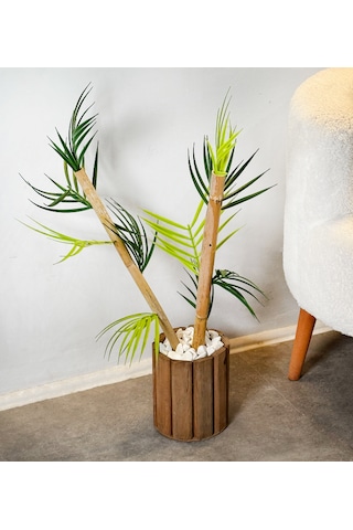 Yapay Ağaç Saksılı Çiçek Dekoratif Saksılık 2151