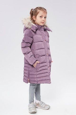 Benitto Kids Benittokids Kız Çocuk Natürel Kürklü Kaban 51301-Mor