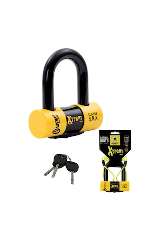 Auvray Xtrem Mını U Sra Disk Kilidi 52x62mm + Hatırlatma Kablo