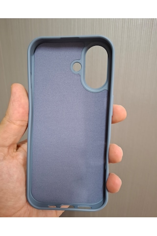 Apple Uyumlu iPhone 17 Logolu İçi Kadife Silikon Lansman Kılıf Füme
