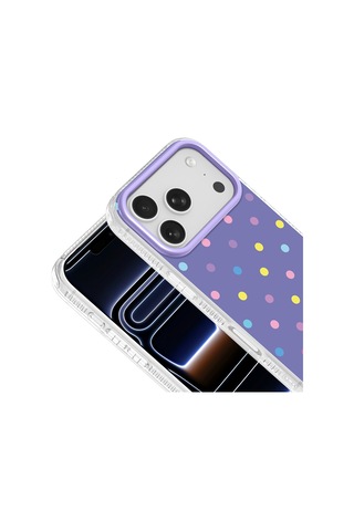 Maks Technology Apple Uyumlu iPhone 18 Pro Max Kılıf Airbag Tasarımlı Mkst Potik Sert Pc Kapak - Lila