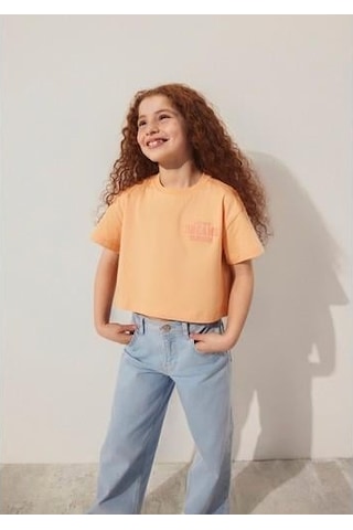 Mavi Chase Your Dreams Baskılı Crop Tişört Tu Çok Renkli