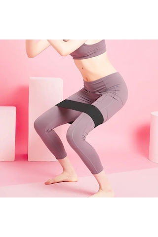 60 Cm Pilates Jimnastik Egzersiz Yoga Direnç Bandı Siyah-sert 6