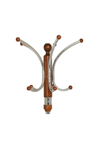 Portmanto Ayaklı Askılık Ceviz Renk -Palmiye Tasarım Kahverengi