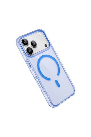 Apple İphone 18 Pro Uyumlu/17 Pro Pc Real Magsafe Kapak - Sierra Blue Çok Renkli
