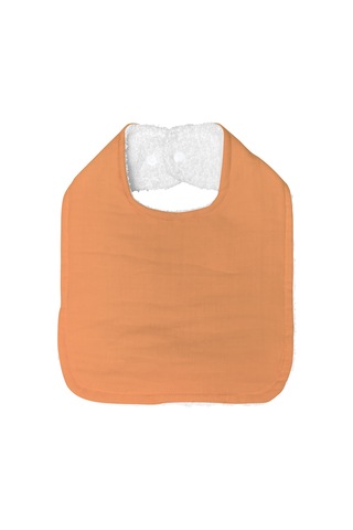 Pamuklu Sıvı Geçirmez Mama Önlüğü Bürümcük-havlu Çift Yönlü K-b Beyaz - Kiremit