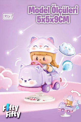 Loz Creative Serisi Sallanan Mor Tilki Modeli 190 Parça Oyuncak Yapım Seti Fflz-4305