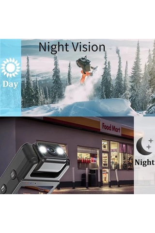 Dashanshop 1pc Yııyry 180 Dönebilir Lens Lcd Ekranlı Gece Görüşlü Usb Şarjlı Mini Giylebilir Kamera