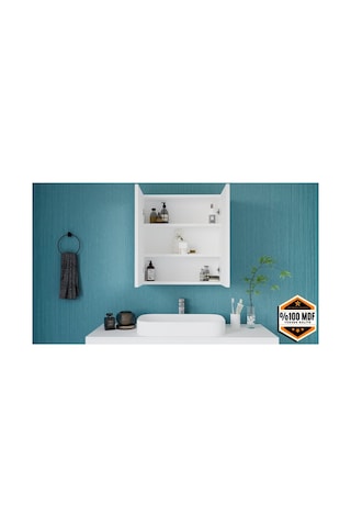Rafineri 2 Kapaklı Aynalı Banyo Dolabı Mdf 6998