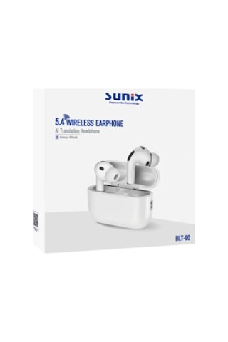 Sunix Blt 90 300mah 5.4 Bluetooth Kulakiçi Kulaklık Beyaz