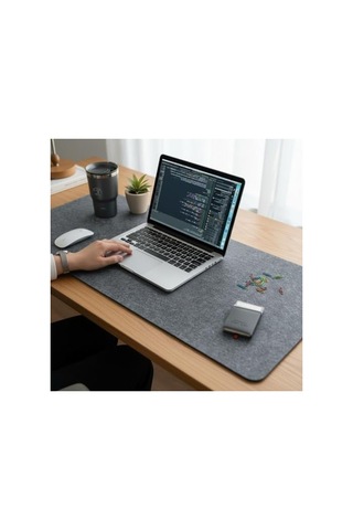 Koyu Gri Renk Mouse Pad, 120x45 Cm, 3mm Kalınlık, Büyük Boy