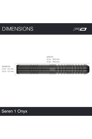 Red Dragon Seren 1 Onyx % 90 Tungsten Çelik Uçlu Dart Oku