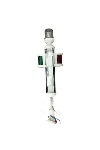 Tekne Bayrak Direği. 50cm. Reflektörlü. Seyir Feneri Kombine Set