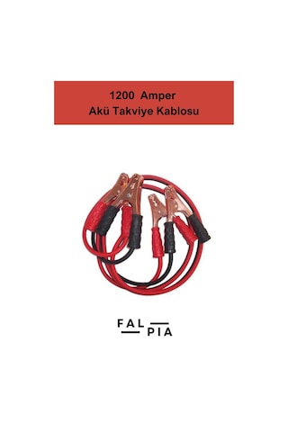 Premium Seri %100 Bakır Kalın Kablo 1200 Amper Güçlü Araç Oto Akü Takviye Hızlı Şarj Kablosu 1 Adet