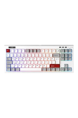 1st Player Neo87 Tkl Beyaz Rgb Lavender Switch Hotswap Kablosuz Wireless + Bluetooth Türkçe Mekanik Oyuncu Klavyesi
