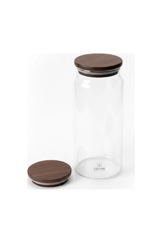 1000 Ml Akasya Kapak Kavanoz Şeffaf