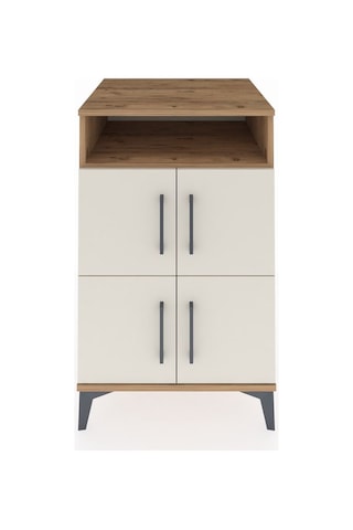 Kronos Komodin 2 Raflı 4 Kapaklı 60x59x96 Çam-aytaşı Atlas Çam