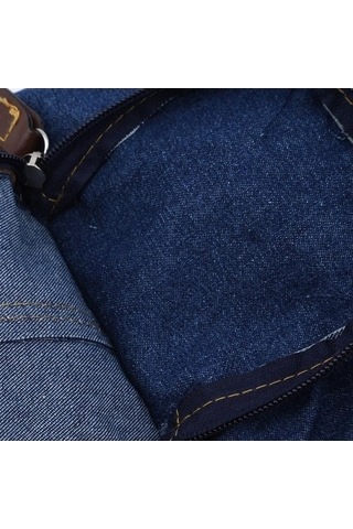 Tongxida Bosphorusboutique Tek Taşınabilir Rahat Omuz Moda Mcrtrade Mavi Koyu Kadın Haberci Denim Çantası/ Koyu Mavi