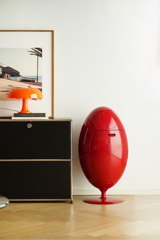 Miniforms Egg Bin Çöp Kutusu Small Kırmızı