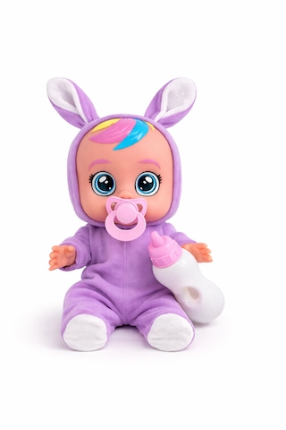 Ağlayan Ve Konuşan Et Bebek 20 Cm Su İçen Bebek Oyuncağı 3+ Yaş Lila