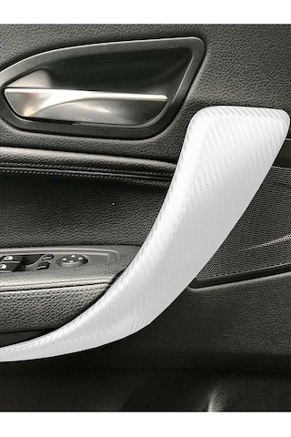 Karbon Fiber Folyo Hava Kanallı Araç Döşeme Kaplama Folyosu Beyaz 30 Cm X 1 Metre