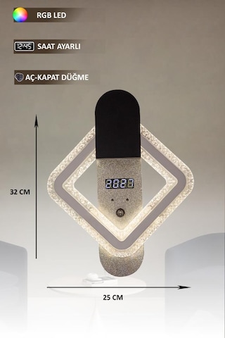 Eray Aydınlatma T8235 Siyah Rgb Led Avize Siyah