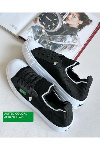 Benetton 10233 İthal Ortopedik Lastikli Sabit Bağcık Kadın Günlük Spor Ayakkabı 001